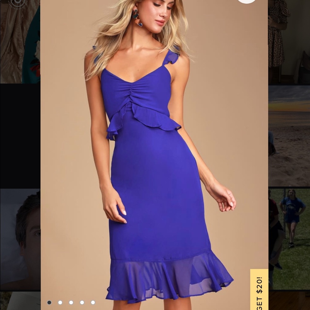 Lulus Royal Blue Midi Dress